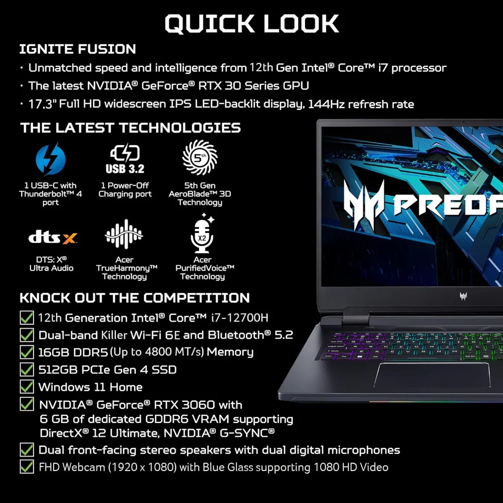 ACER PREDATOR PH317-56 (i7-12700H)