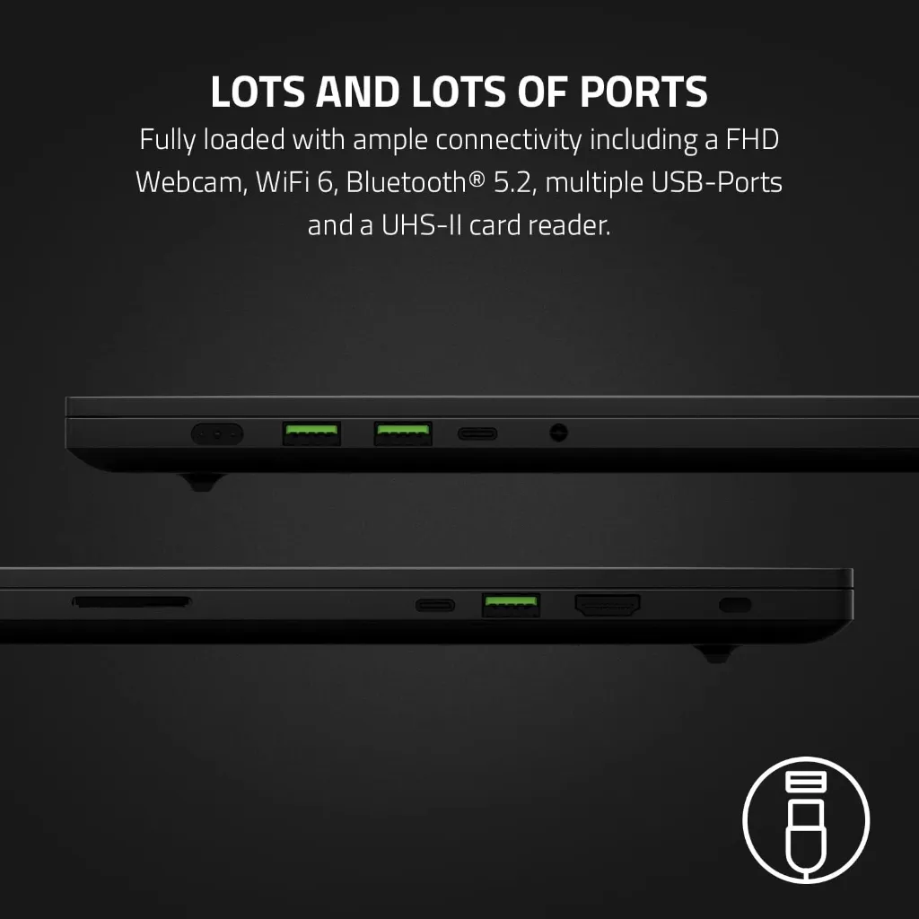 RAZER BLADE 15 32Go DDR5 RTX3070Ti RZ09-0421 PORTS.webp