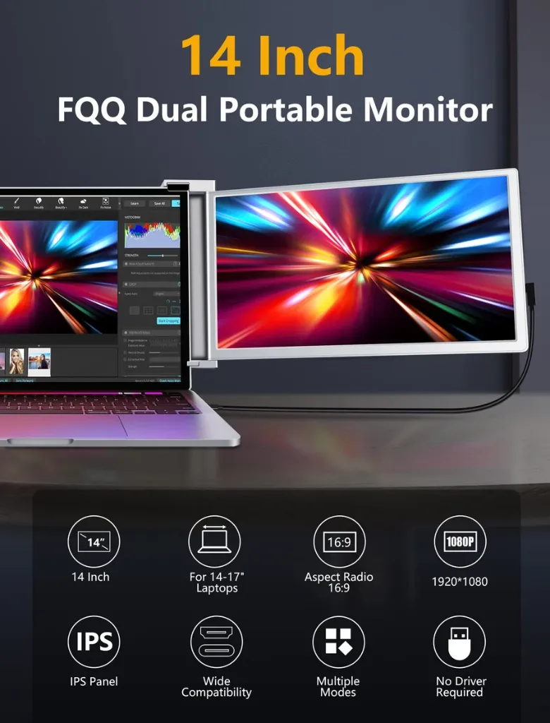 S14 PORTABLE DUAL SCREEN MONITOR