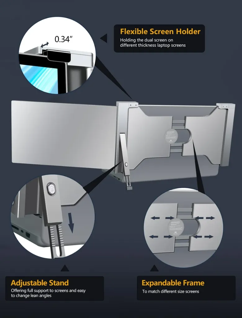 S14 PORTABLE DUAL SCREEN MONITOR