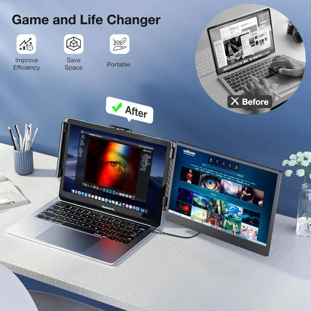 S14 PORTABLE DUAL SCREEN MONITOR