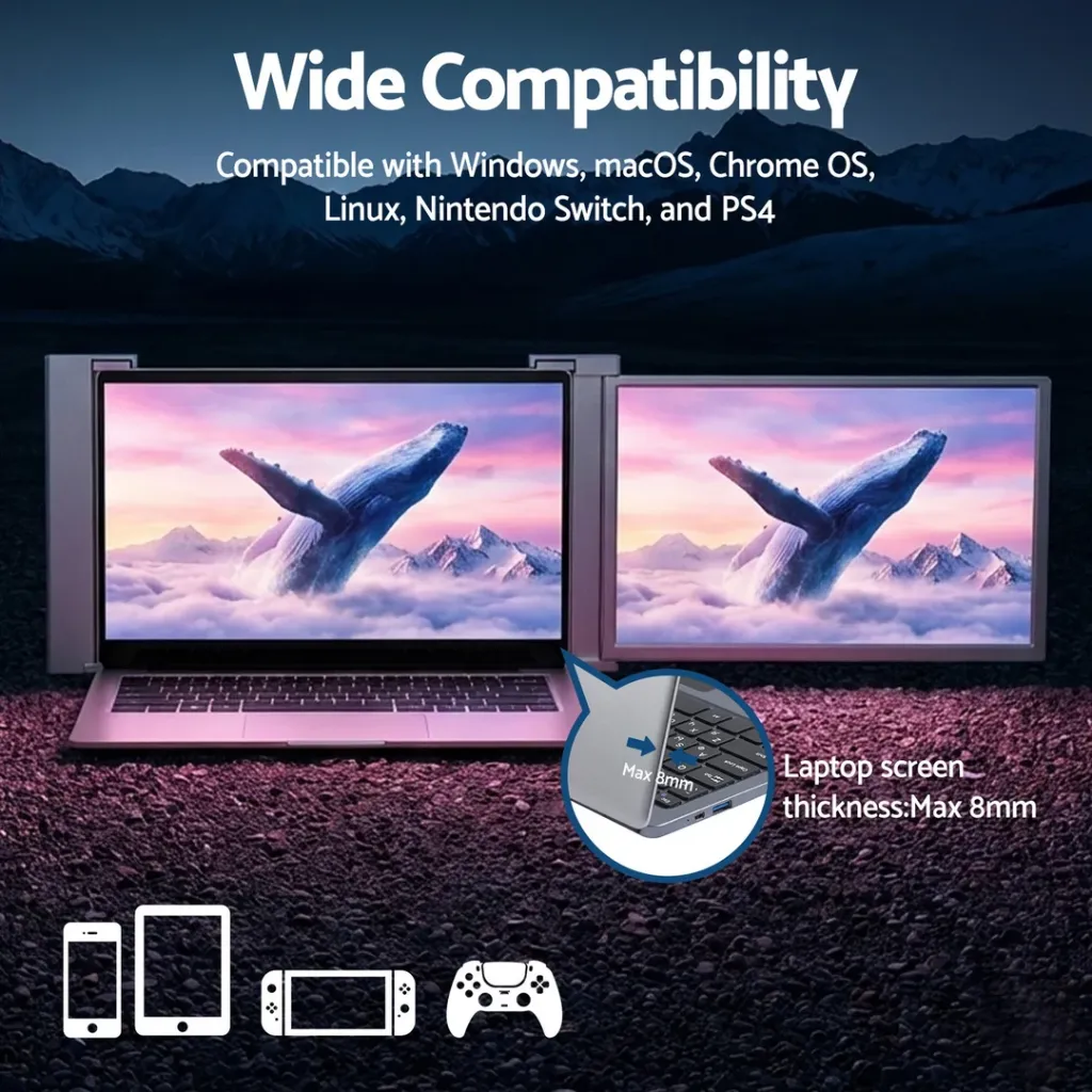 S14 PORTABLE DUAL SCREEN MONITOR