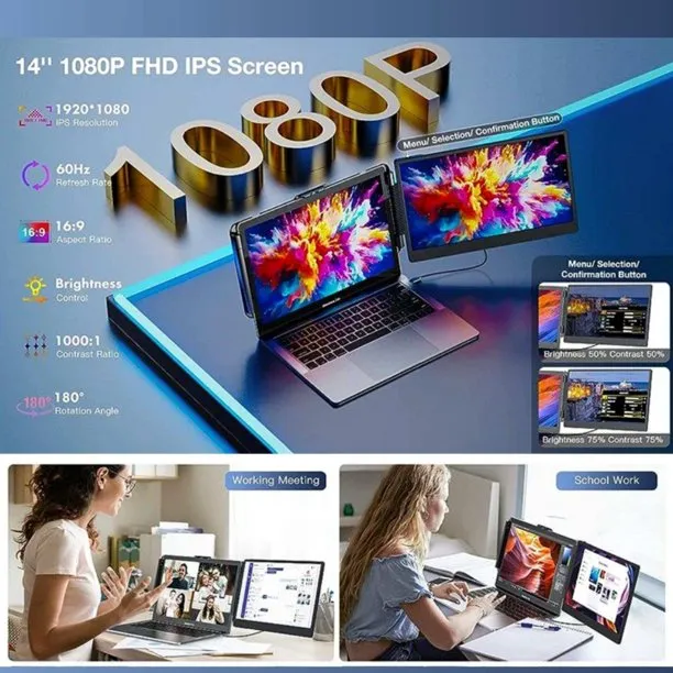 S14 PORTABLE DUAL SCREEN MONITOR