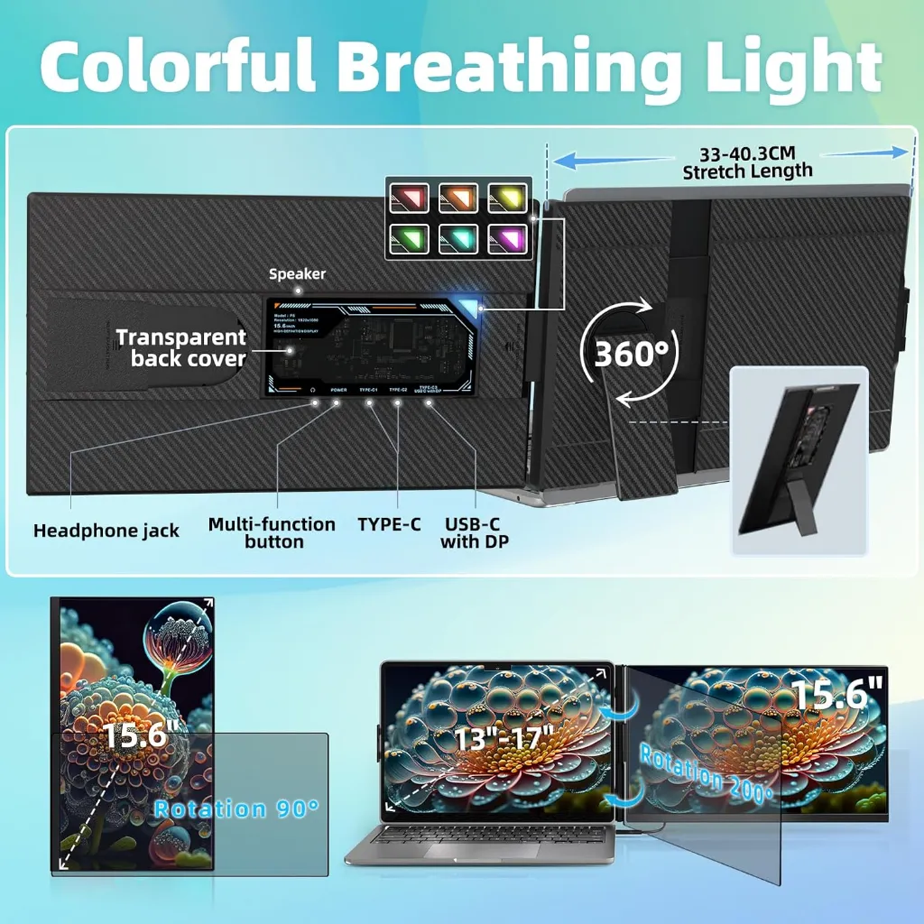 S3 PRTABLE DUAL SCREEN MONITOR 15.6