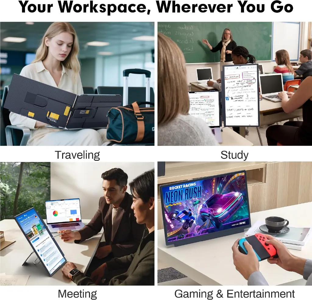S3 PRTABLE DUAL SCREEN MONITOR 15.6