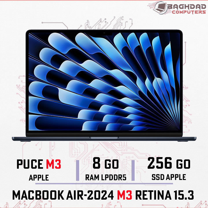 MACBOOK AIR 15.3 2024 M3 8Go 256Go