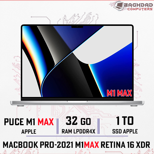 MacBook Pro 16.2" 2021 M1 MAX (32Go,1To)