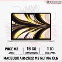 MacBook Air 13.6 M2-2022 8Go 256Go (Starlight)