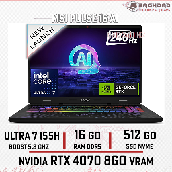MSI PULSE 16 AI C1VGKG Ultra 7 16G 512Go RTX4070
