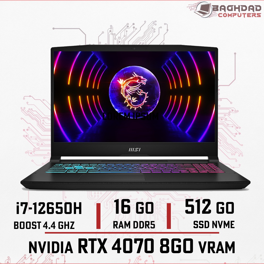 MSI KATANA 15 B12VGK i7-12th 16/512RTX4070