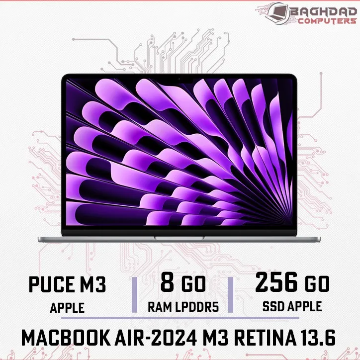 MACBOOK AIR 13.6 2024 M3 8Go 256Go (Gris)