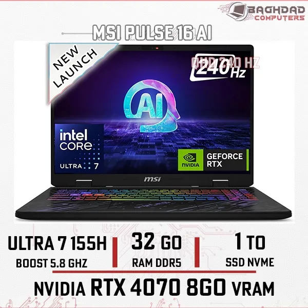 MSI PULSE 16 AI C1VGKG Ultra 7 32G 1To RTX4070 A+