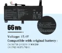 C41N1731-2 Batterie ASUS ROG Strix G17 G731GU G731GV G731GW Series
