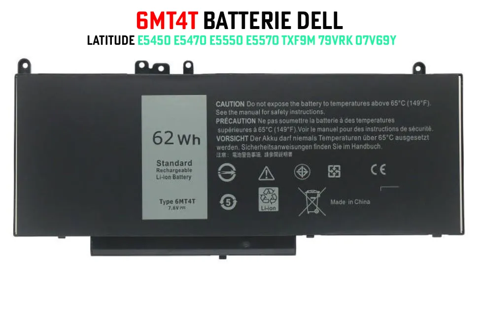 6MT4T Batterie Dell Latitude E5450 E5470 E5550 E5570 TXF9M 79VRK 07V69Y