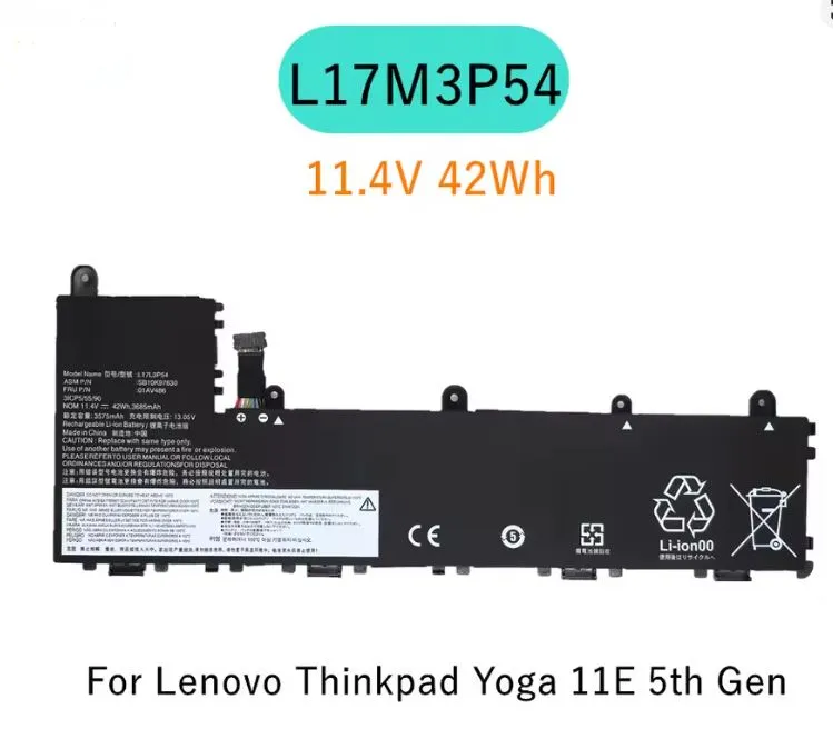 Batterie Lenovo Thinkpad Yoga 11E 5e gén 01AV487 L17L3P54 L17M3P56 L17L3P56