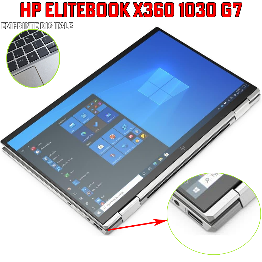 HP EliteBook X360 1030 G7(i7-10Th) 16Go 256Go/512Go (256 Go)