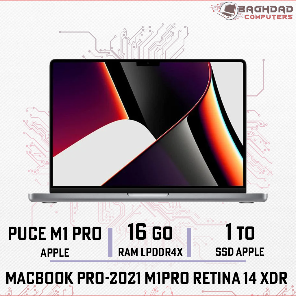 [MBP142021M1PCN] MACBOOK PRO 14 2021 M1 PRO (16Go/1To)
