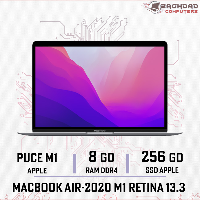 MACBOOK AIR 13-2020 M1 8Go 256Go(Gris)