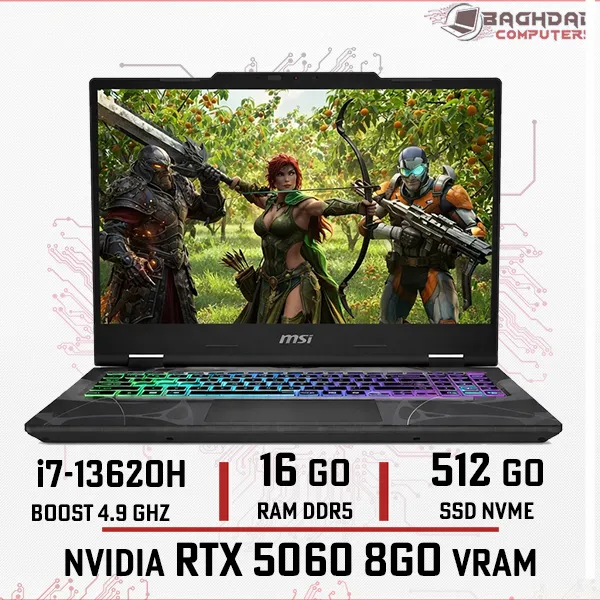 MSI CYBORG 15 B13WFKG (i7-13620H) 16Go DDR5 512Go RTX 5060
