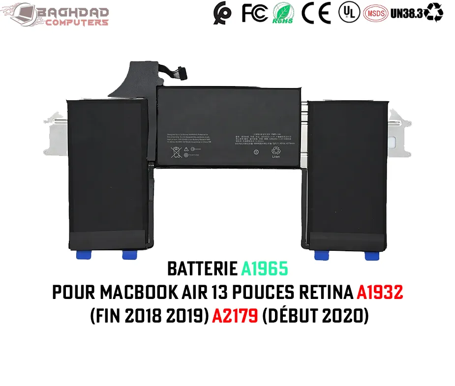 Batterie A1965 MacBook Air Retina A1932 (fin 2018 2019) A2179 (début 2020)