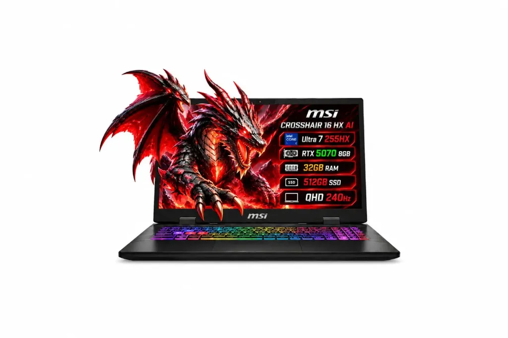 MSI CROSSHAIR 16 HX AI D2XWGKG ULTRA 7 255HX RTX 5070 8Go 32GO 512GO QHD 240HZ   