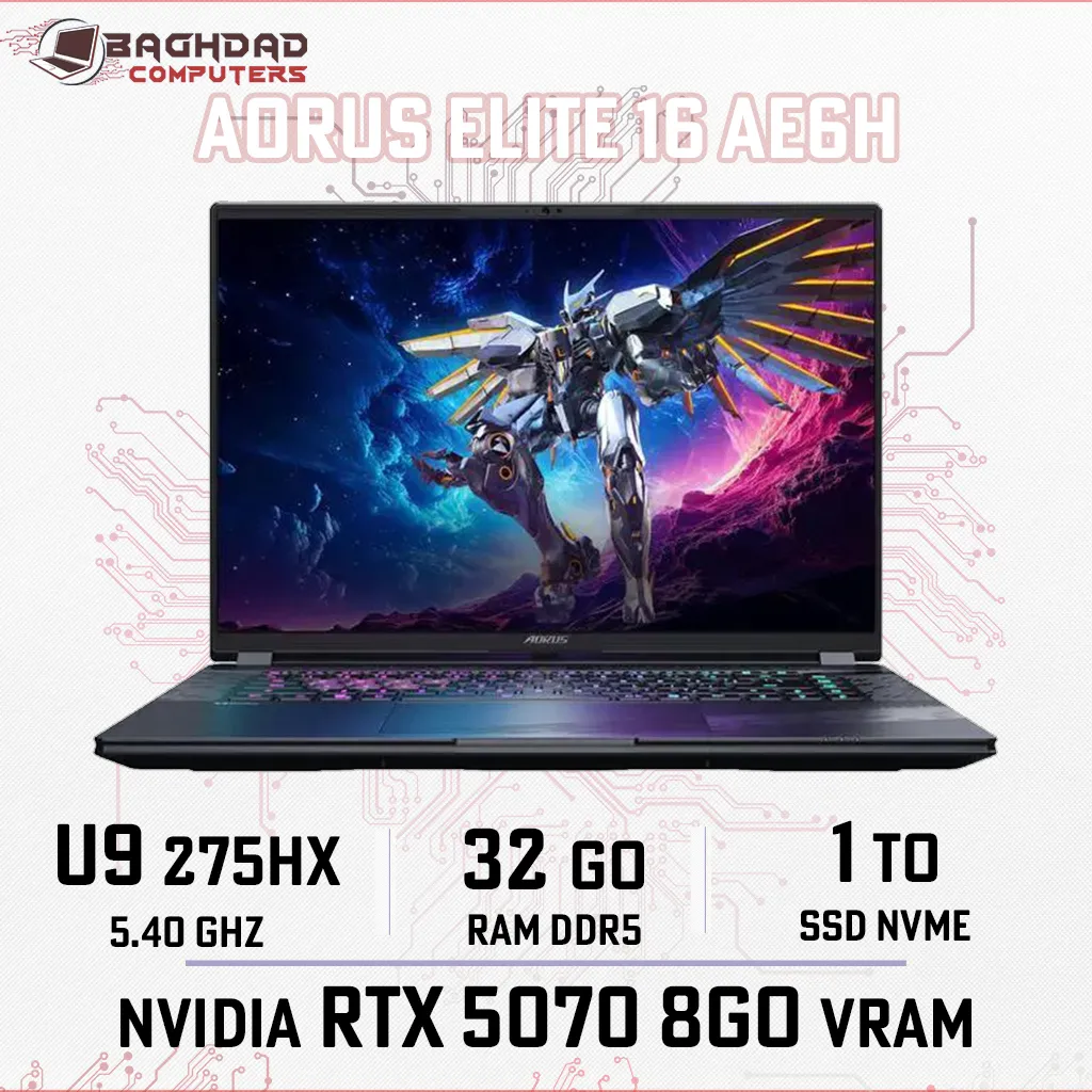 GIGABYTE AORUS ELITE 16 AE6H Ultra 9 RTX 5070 32Go 1To