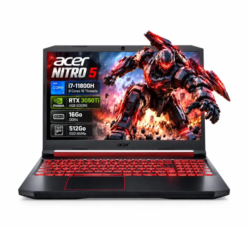 ACER NITRO AN515-56 (i7-11370H) GTX 1650 16Go 512Go 144Hz 