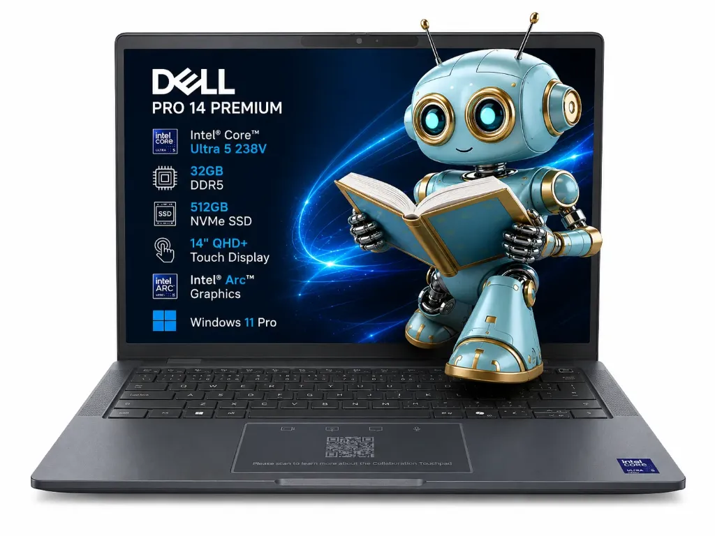 DELL PRO 14 PREMIUM PA14250 ULTRA 5  238V INTEL ARC 32Go DDR5 512Go TOUCH QHD+