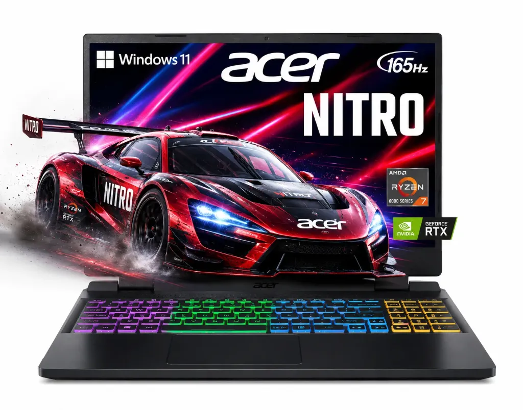 ACER NITRO AN515 AMD RYZ 7 6800H RTX 3060 16Go DDR5 1To QHD 165Hz