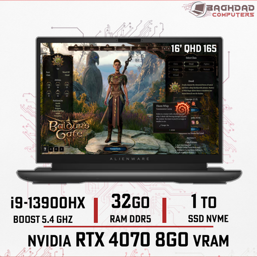 DELL G16 7630 (i9-13900HX) 32CPU RTX 4070 32Go DDR5 1To QHD 240Hz