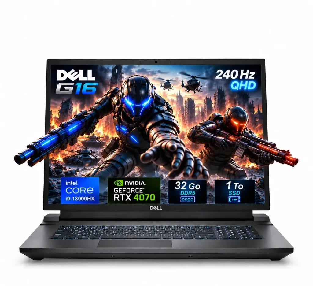 DELL G16 7630 (i9-13900HX) 32CPU RTX 4070 32Go DDR5 1To QHD 240Hz