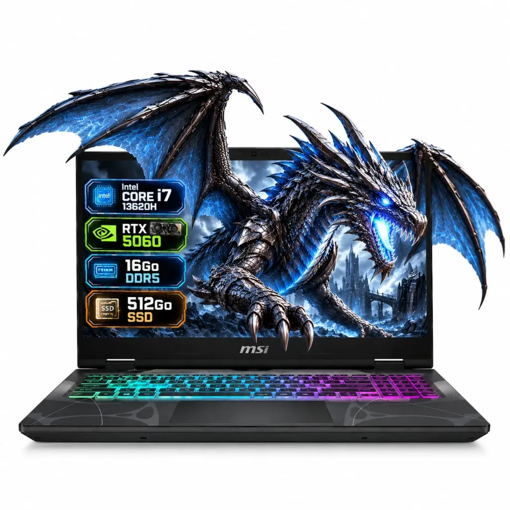 MSI CYBORG 15 B13WFKG (i7-13620H) 16Go DDR5 512Go RTX 5060 144Hz 