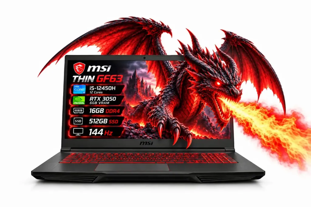 MSI THIN GF63 (i5-12450H) 16Go 512Go RTX 3050 6VRAM 144Hz  