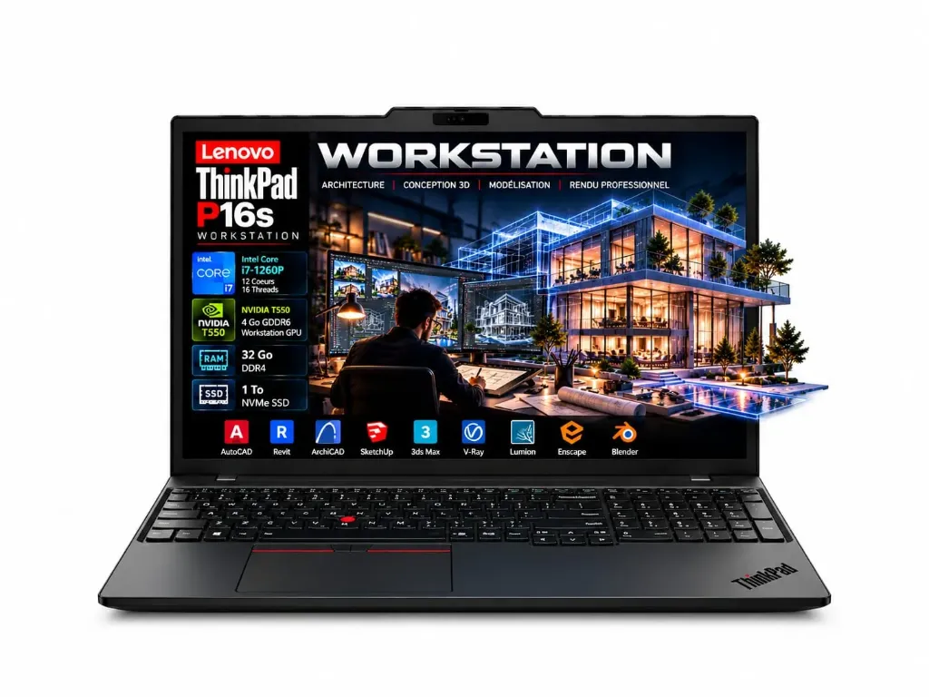 LENOVO P16S GEN1 21BET68W (i7_1260P) NVIDIA T550 4VRAM 32Go 1To    