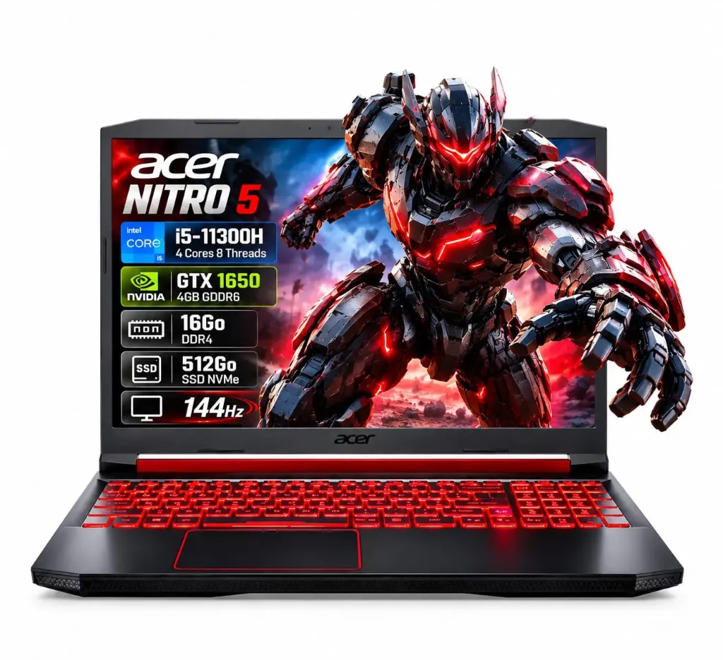 ACER NITRO AN515-56 (i5-11300H) GTX 1650 16Go 512Go 144Hz 