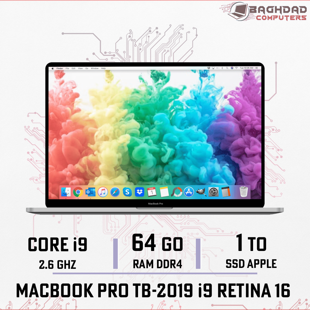 [MBPi9641T2019] MacBook Pro 16" (i9 RAM 64Go Ggraphique 8Vram)