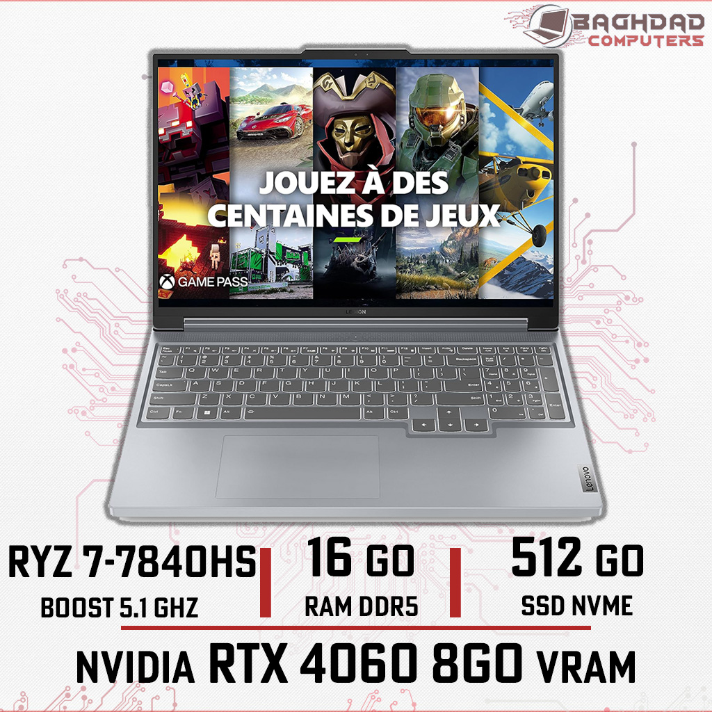 LENOVO LOQ 15APH8 RYZ 7840HS 16Go RTX4060 8Go