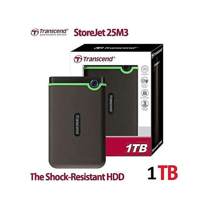 Transcend Disque Dur Externe 1TB AntiChoc