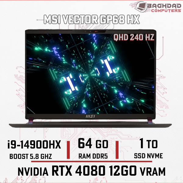 MSI VECTOR GP68 HX 13VH (i9-14900HX) RTX4080 32/64Go (32 Go)