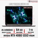 MSI VECTOR GP68 HX 13VH (i9-14900HX) RTX4080 32/64Go