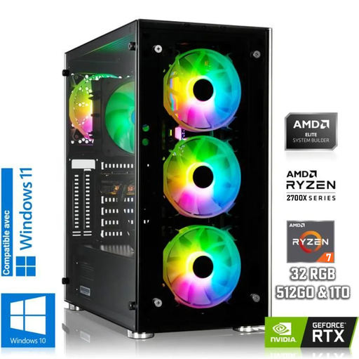 Asus AMD Ryzen 7 2700X 32Go RTX2060