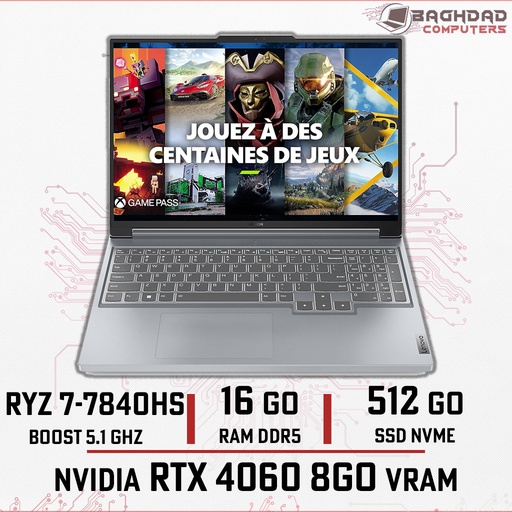 LENOVO LOQ 15APH8 RYZ 7840HS 16Go RTX4060 8Go