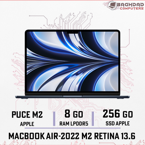 ​MacBook Air 13.6 M2-2022 8Go 256Go BleuNuit