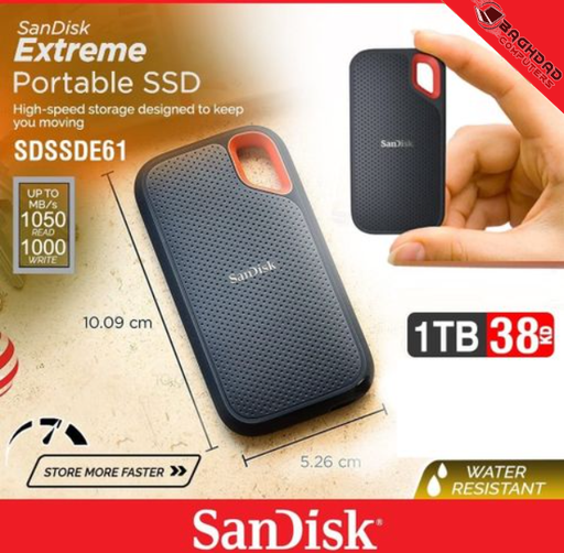SanDisk-Extreme Disque dur externe E61,1 To USB 3.2, type-c