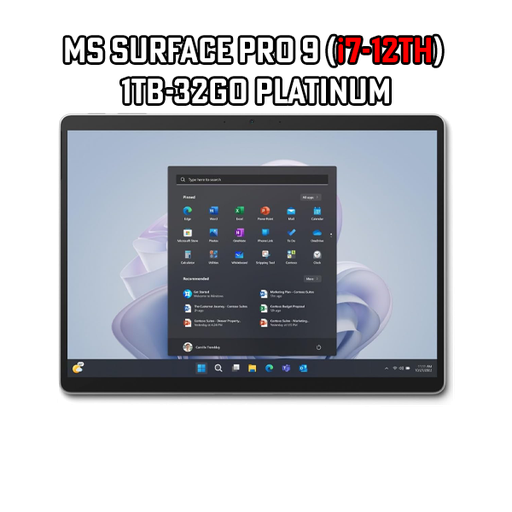 MS Surface Pro 9 (i7-12th) 1TB-32Go Platinum