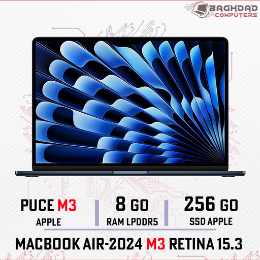 MACBOOK AIR 15.3 2024 M3 8Go 256Go (Midnight)