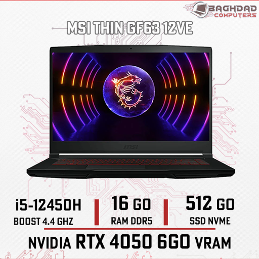 MSI Thin GF63 12VF (i5-12th) RTX4060 8Go vRam