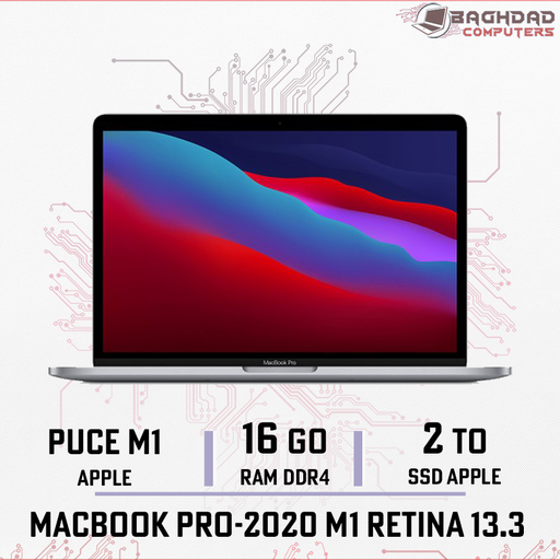 MACBOOK PRO 13-2020 M1 16Go SSD 2To