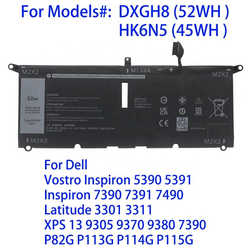 Batterie DELL XPS 13 9380 9370 DXGH8 0H754V H754V P82G | BAGHDAD ...